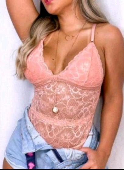 Imagem de Body Plus Size Rendado XGG Plussize Com Renda e Forro Extra GG Body Sexy