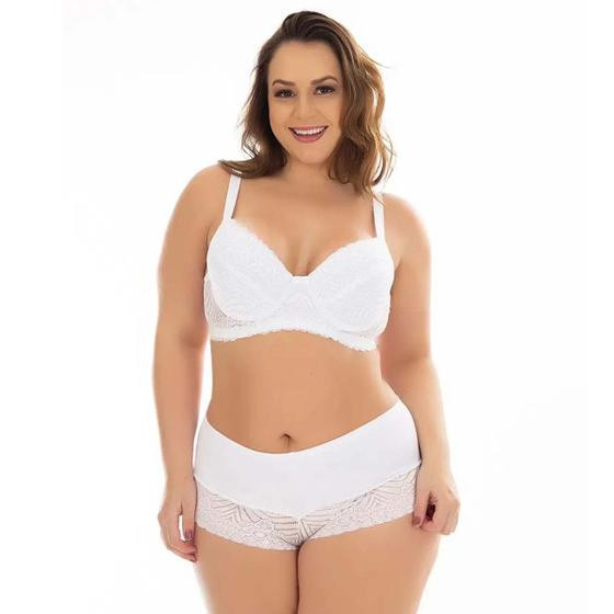 Imagem de Lingerie Plus Size Sexy Renda Sutiã Bojo Reforçado Sensual
