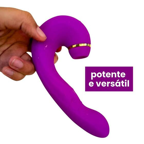 Imagem de Vibrador Clitoris Vagina Pulsador Anal Estimulação Sugador Pulsação Penetração 3 Em 1 Recarregável