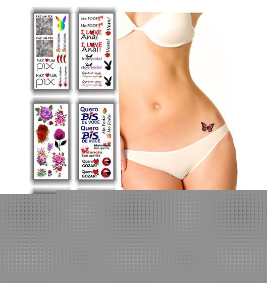 Imagem de 84 Tatuagem Temporária Depilação Íntima  Picantes - Sexy