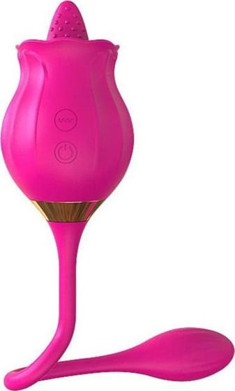 Imagem de Vibrador Rosa com Língua  Estímulo clitorís e ponto g