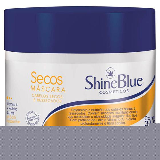 Imagem de Mascara Shine Blue Secos Cabelos Ressecados 315g