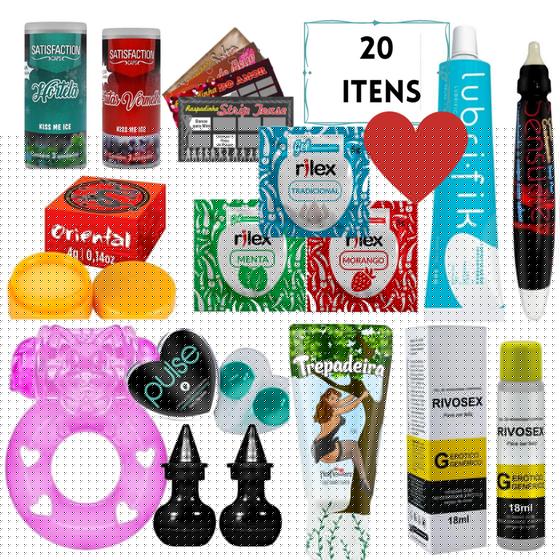 Imagem de Kit Premium Sex Shop 20 Itens Use ou Revenda Presente Atacado Sexshop Sexyshop