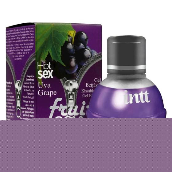 Imagem de Gel Corporal Beijável Oral Fruit Sexy Sabor Uva 40 ml Intt