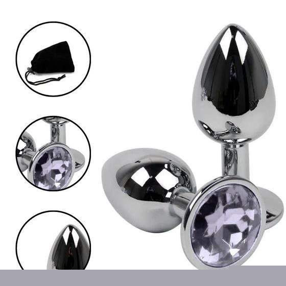Imagem de Plug Anal de Aço Tamanho Médio Iniciante - Sex Shop