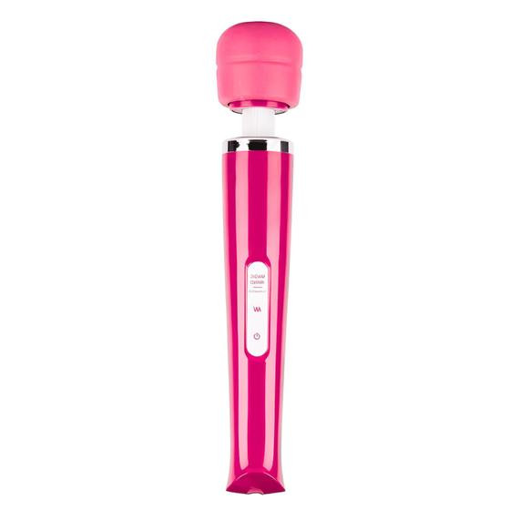 Imagem de Vibrador Varinha Mágica Recarregável 10 vibrações com Cabeça Flexível Rosa