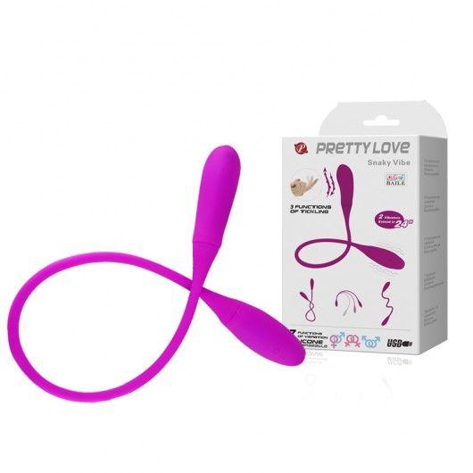 Imagem de Vibrador Duplo Flexível com 7 Modos de Vibração Snaky Vai e Vem