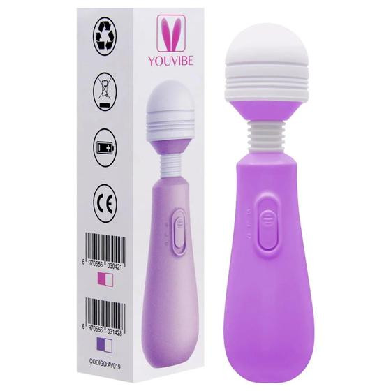 Imagem de Vibrador Varinha Mágica 2 Vibrações Flexível 15 X 3Cm Vipmix