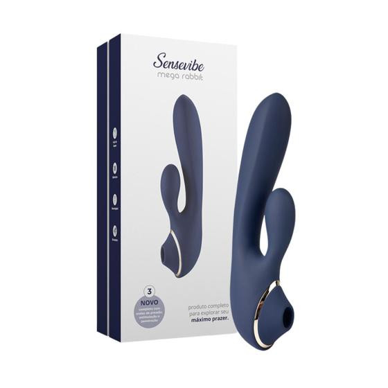 Imagem de Vibrador e Estimulador Recarregavel Sensevibe Mega Rabbit