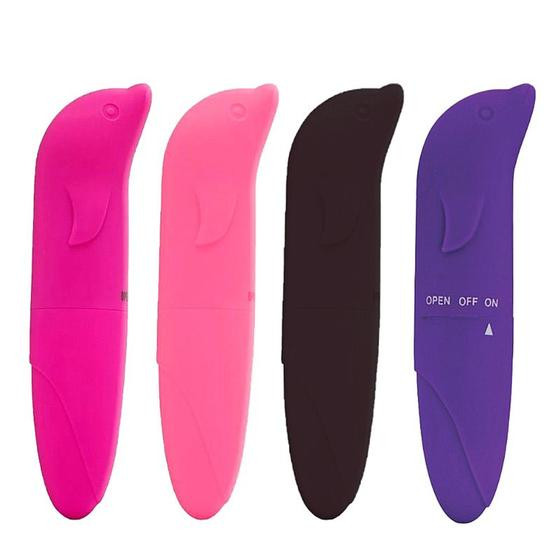Imagem de Vibrador Feminino Ponto G Aveludado Massageador Clitóris Golfinho