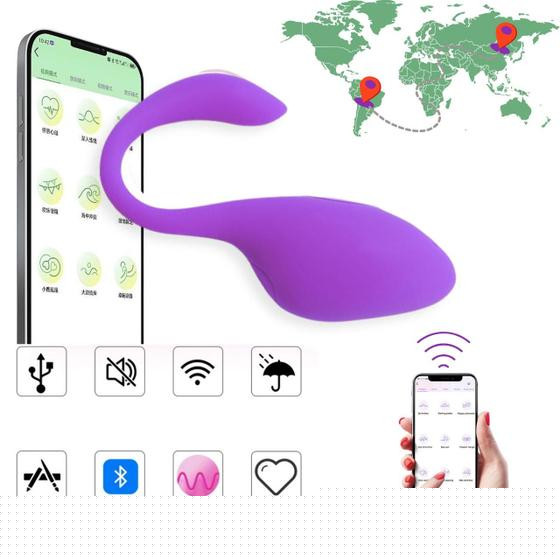 Vibrador Feminino Sexual em Silicone Bluetooth Controlado Por App 10 Modos de Vibração Sex Shop - Sexy Import
