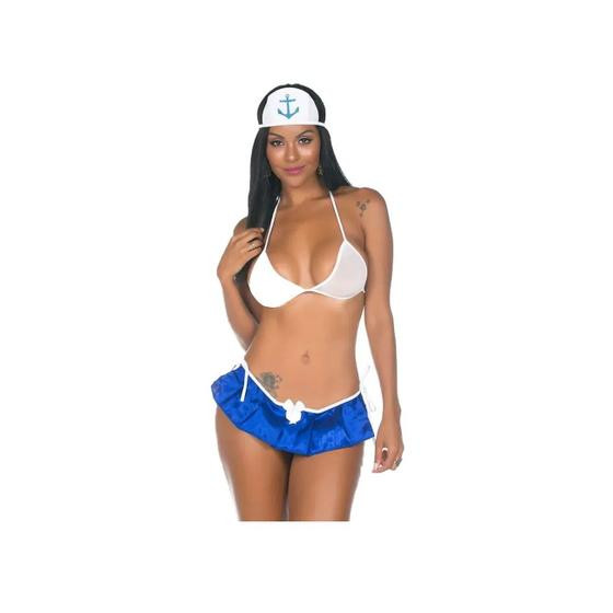 Imagem de Fantasia Adulto Marinheira Com Saia Lingerie