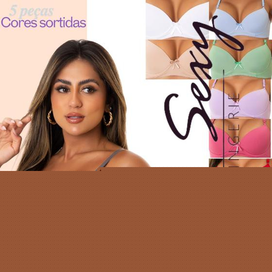 kit com 5 Sutiã de bojo para uso ou revenda. Soutien Sutien Sutian - RIO SEXY LINGERIE