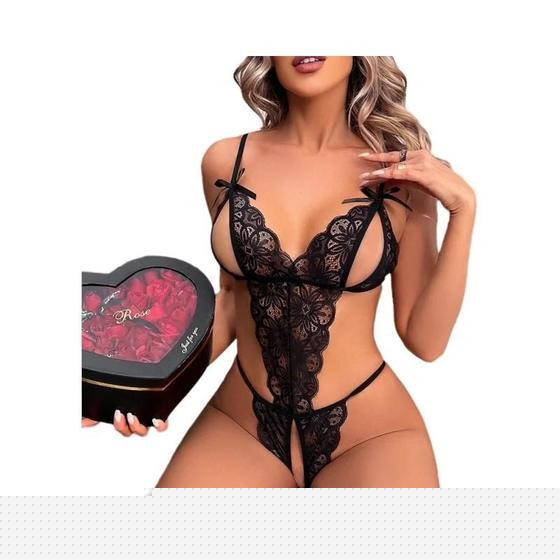 Conjunto De Lingerie Sexy Feminina Em Uma Peça, Confortável E Respirável, Sutiã E Calcinha, Vestido - NONE
