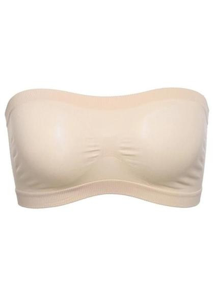 Top Cropped Feminino Sexy Sem Alças - Sutiã Bandeau Invisível para Verão