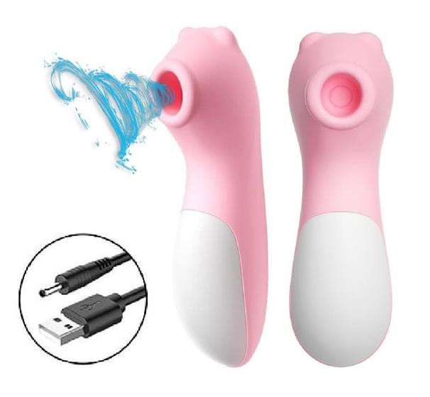 Imagem de Vibrador Clitoriano Estimulador Sucção Clitóris Mama Pulsador   RECARREGÁVEL