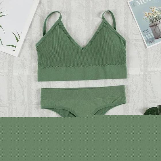 Imagem de Conjunto de Sutiã e Calcinha Sexy Sem Costura - Lingerie Confortável 2 Peças