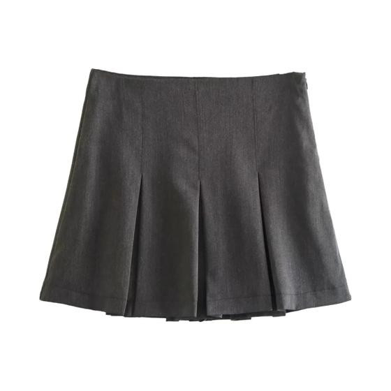 Imagem de Saias Mini Plissadas Vintage Femininas Com Babados, Casuais Para Primavera E Verão, Sexy E Em