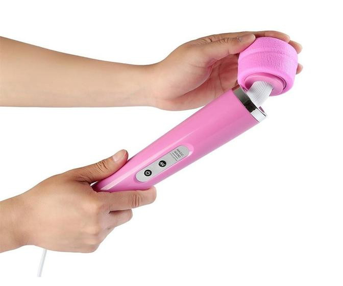 Imagem de Masturbador Sexy Toy Vibrador Sexual Varinha Magica 9000 Rpm Eletrico Rosa