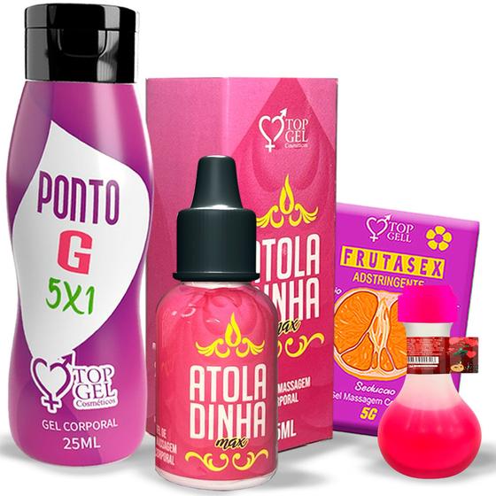 Imagem de Kit 4 Geis Sex Shop Lubrificantes Intimos Sexy Protudos Eróticos PGATAP