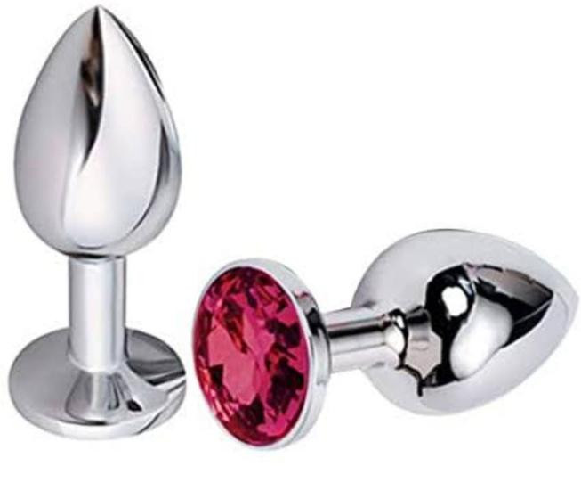 Imagem de Plug Anal em Aço Inox P Dilatador Estimulante Com Jóia Sex Shop