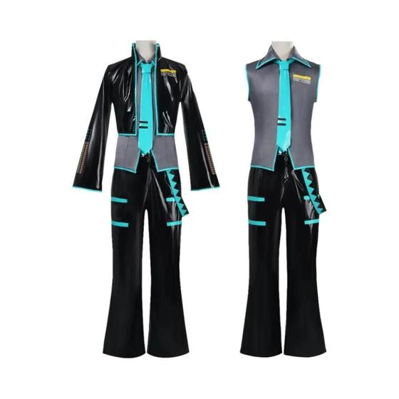 Imagem de Fantasia De Cosplay Mikuu Miku 16ª Edição, Vestido Midi De Couro Sexy, Uniforme JK Para Festa De