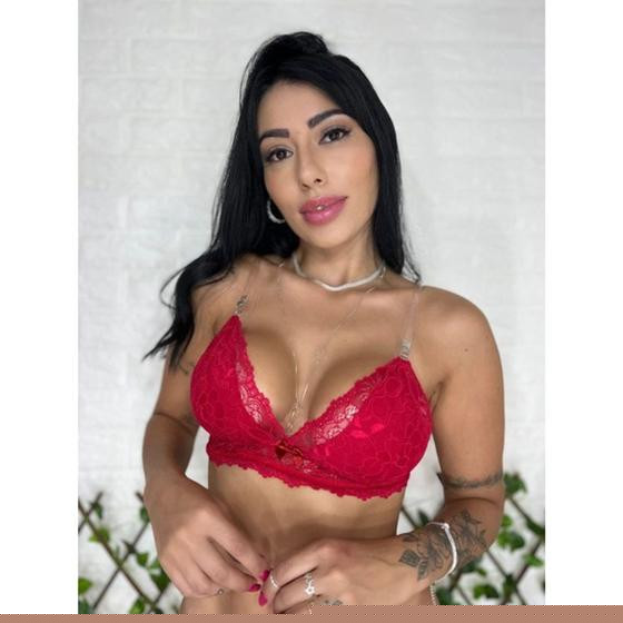 Imagem de Sutiã Com Alça de Silicone Rendado Com 2 Alças Discreto Sem Bojo Forrado Renda Sexy