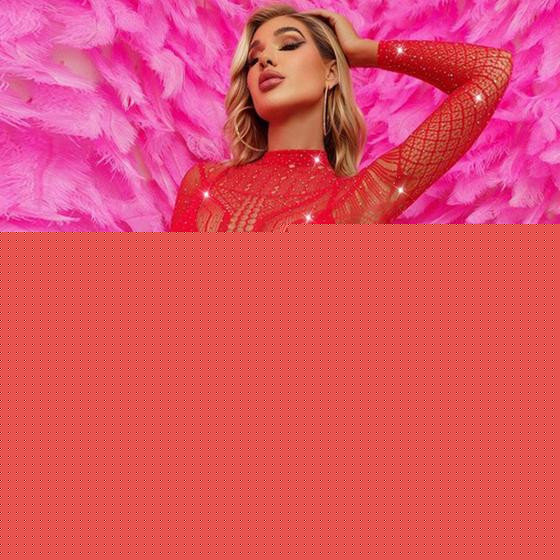 Imagem de Mini Saia Vestido Curto Sexy Arrastão Furadinho Justo Tubo