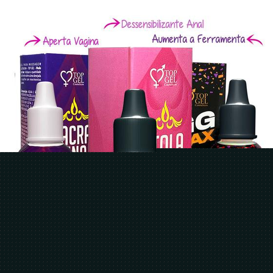 Imagem de Sex shop Kit 3  Produtos Eróticos Top Gel sexy shop lubrificante sexual anal vaignal  (Pro Ato gg)
