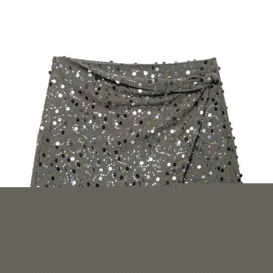 Imagem de Minissaias Elegantes Com Lantejoulas Para Mulheres, Saias Curtas Slim Sexy Para Festas, Moda De
