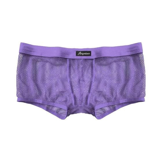 Imagem de Cuecas Boxer Masculinas Transparentes Em Malha Respirável, Roupa Íntima Sexy