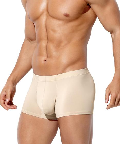 Imagem de Cuecas boxer masculinas Arjen Kroos Sexy Silky Ice Silk Beige