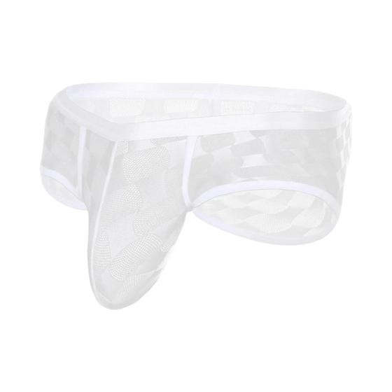 Imagem de Cuecas Boxer Transparentes Em Malha Xadrez Sexy Para Homens
