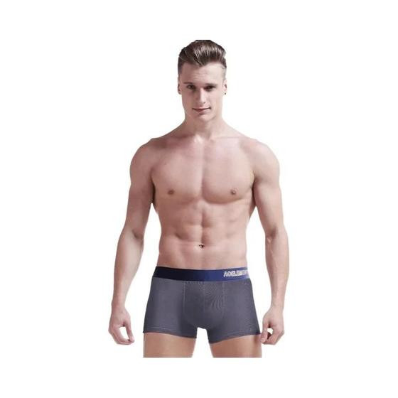 Imagem de Cuecas boxer masculinas aoelement, pacote com 4, modal sexy, cintura média, respirável
