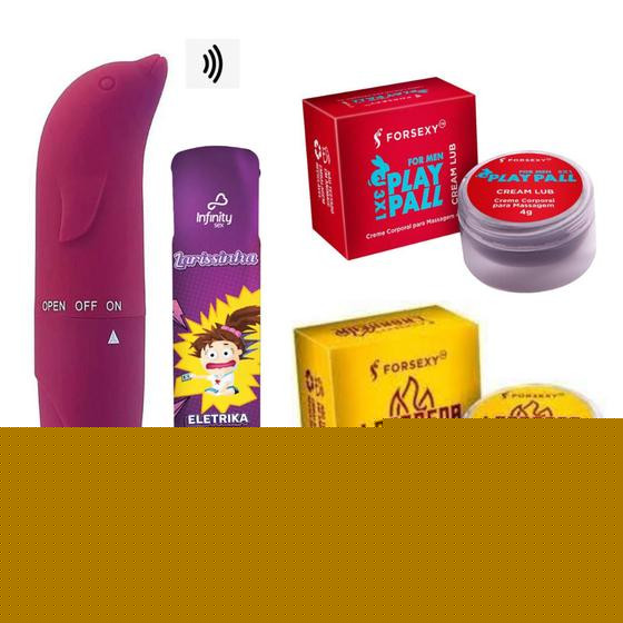 Imagem de Kit Pomadas Sex Shop 4 Itens Lubrificante Sexyshop