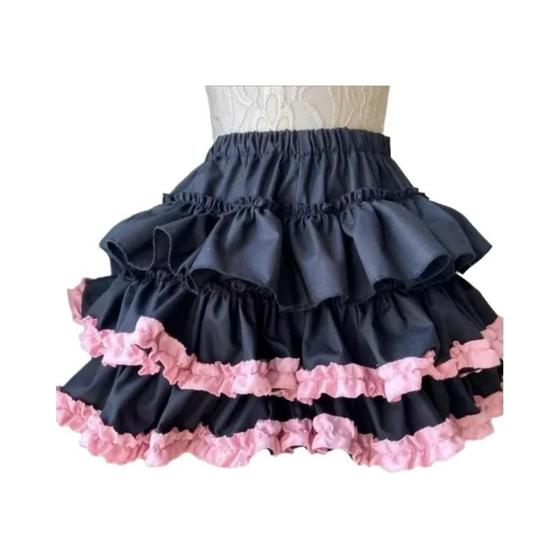 Imagem de Saia Mini De Cintura Alta, Bonita E Sexy, Estilo Balletcore Com Renda E Patchwork, Moda Coreana Y2K