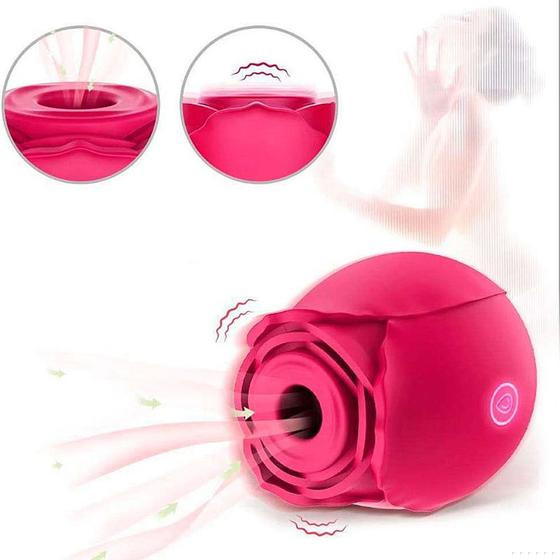 Imagem de Vibrador Feminino Estimulador Clitóris Com Sucção Recarregável Sugador de Clitóris 