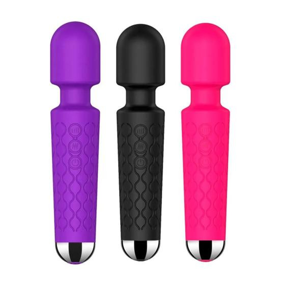 Imagem de Vibrador Varinha Mágica com 20 Vibrações e 8 Níveis de Velocidade Pink