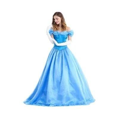 Imagem de Fantasia Deluxe De Cinderela Para Adultos, Vestido De Festa Elegante Para Mulheres, Vestido De
