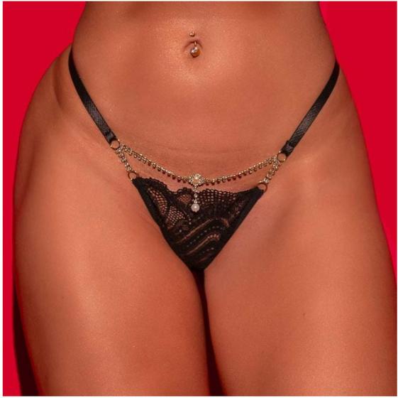 Imagem de Fio Dental Tanga Fatale Strass Pimenta Sexy