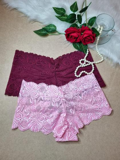 Imagem de KIT 2x Calcinha Shortinho de Renda Calcinha Caleçon Sexy