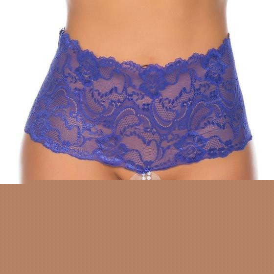 Imagem de Calcinha Tanga Perola Fio Dental Elegance Azul Bic - Pimenta Sexy