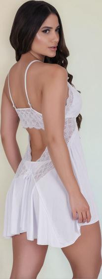 Imagem de Camisola C Calcinha Feminina Sexy De Renda Sensual Sem Bojo