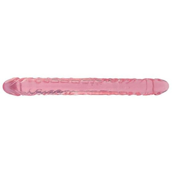 Prótese Dildo Duplo 33,5cm Texturizado Mole Flexível Duas Pontas Estimulador Adulto Penis Casal Sili - Sexy Import