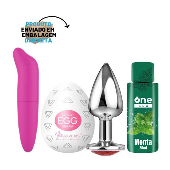 Imagem de Plug Anal Tamanho P  Gel Lubrificante Íntimo Com Sabor 30ml One Sex  Vibrador Ponto G  Egg Estimulador Masculino