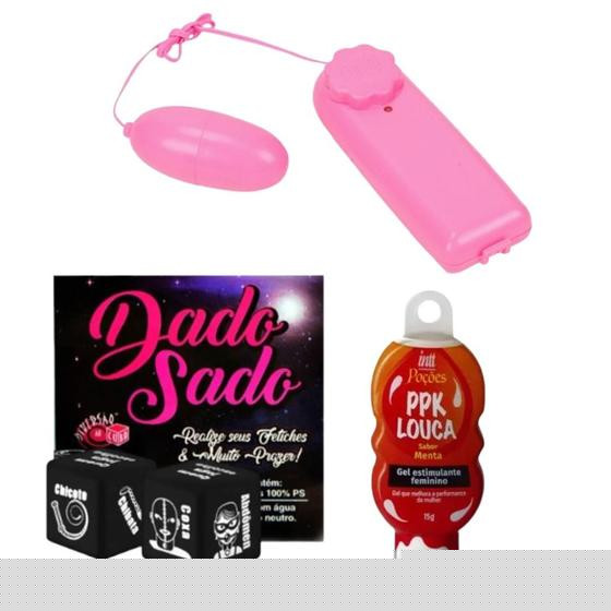 Imagem de Vibrador bullet + excitante feminino lança xanas + dadinho de brincadeira