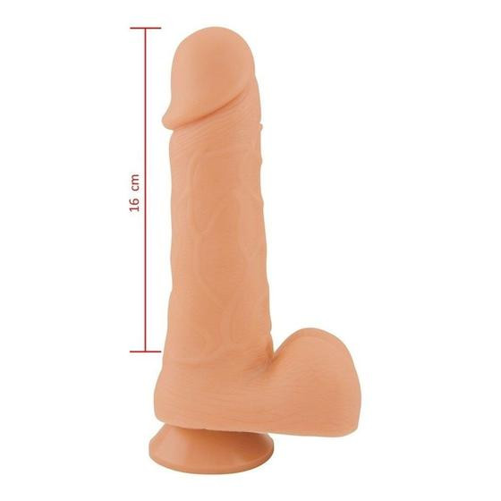 Imagem de Prótese Maciça Com Escroto Ventosa 16 X 3,5Cm Sexy Fantasy