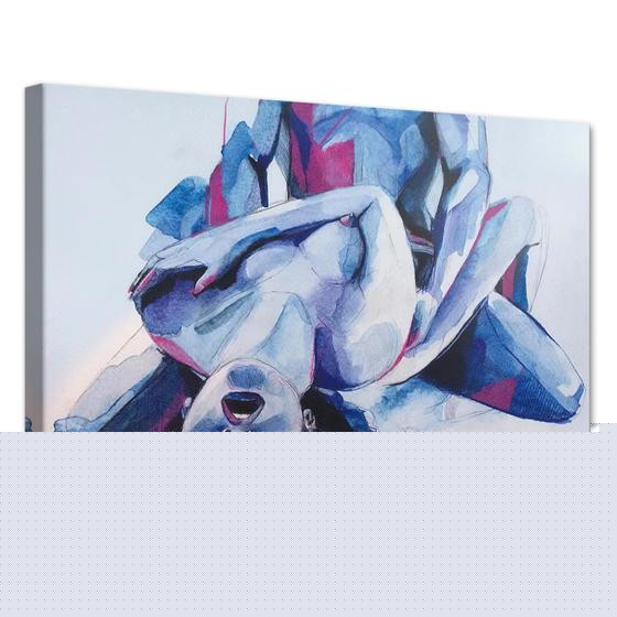 Imagem de Pôster sexy de arte de parede Yatsen Bridge, casal nu abstrato 30x40cm