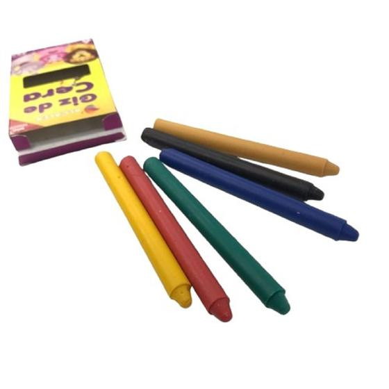 Imagem de Giz de Cera Escolar com 6 Cores Vibrantes Novidade