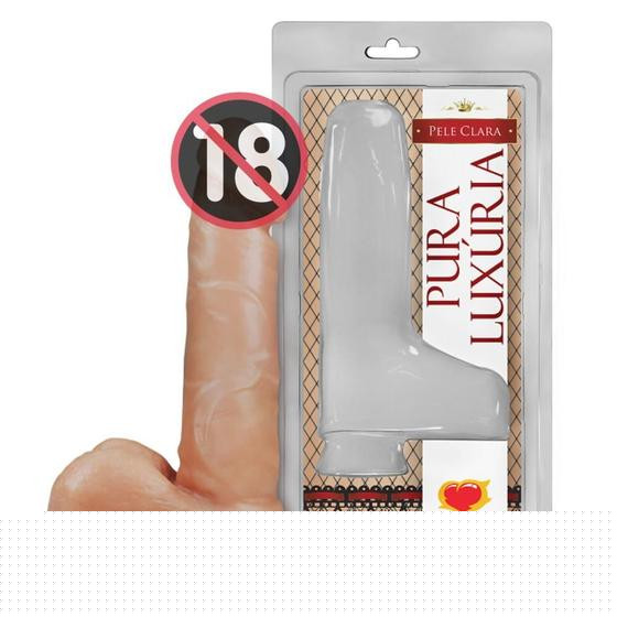 Imagem de Vibrador Feminino Prótese Estimulador Ponto G Com Escroto E Vibro 16x3,5 Cm  Sexy Fantasy  Sex Shop Produtos Adulto